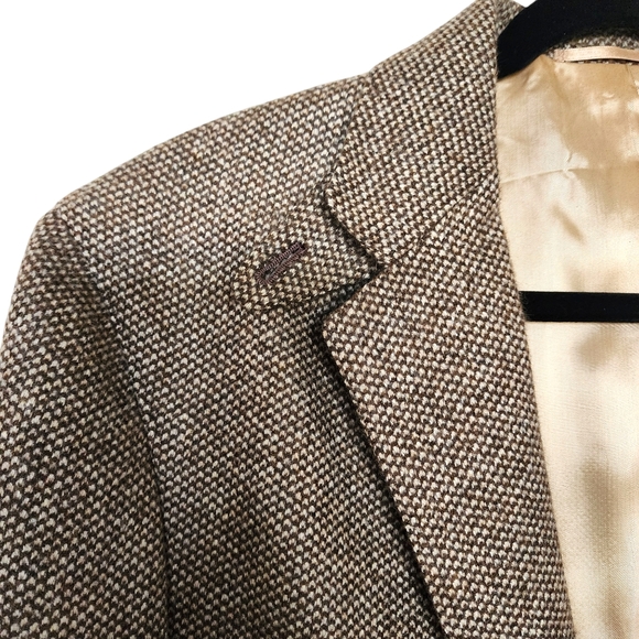 Pedro Muñoz 100% Cashmere Brown Elbow Patch Blazer, 52 EUC - Picture 3 of 10